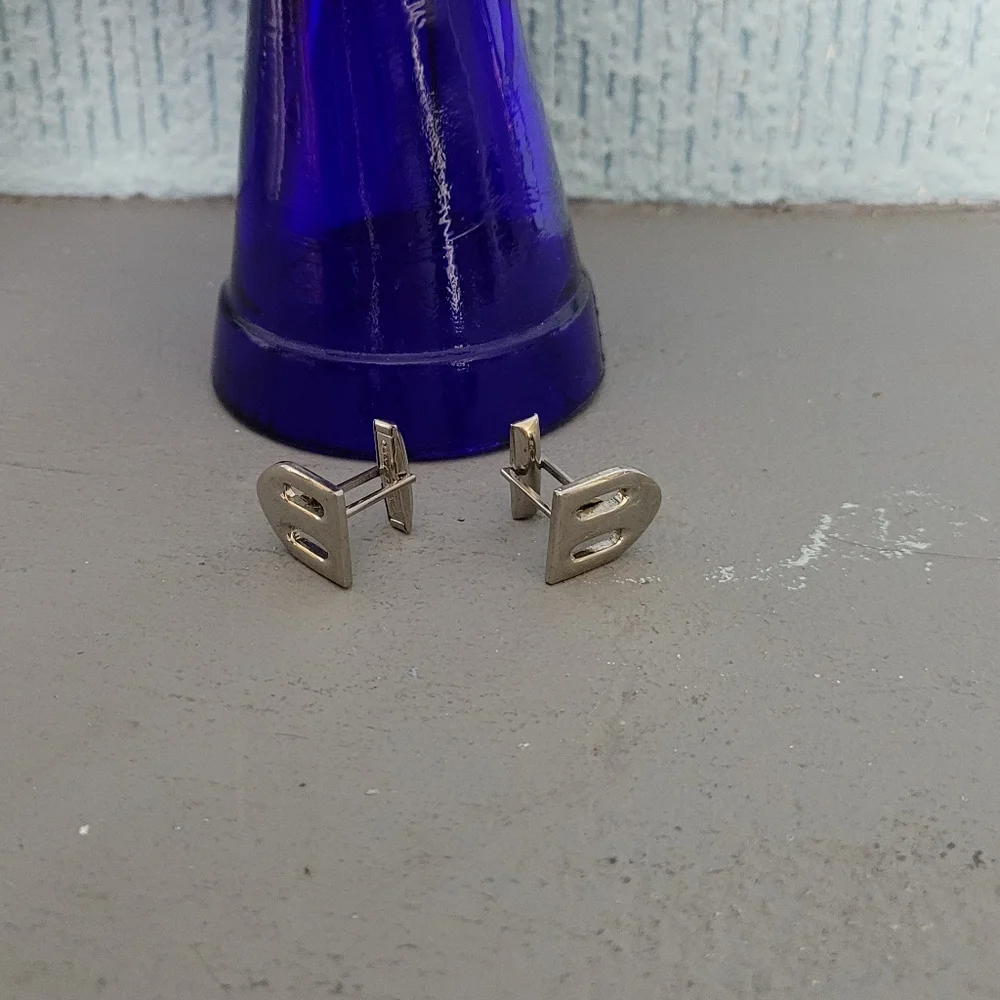 Vintage Silver Tone Cuff links